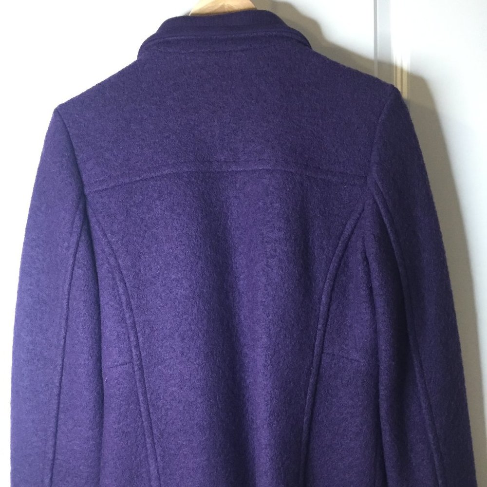 Timeless Purple Zip Up Wool Jacket/Coat - with pockets!